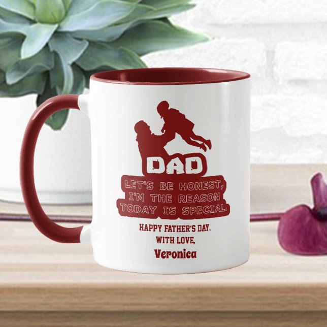 Taza Divertido Día del Padre Marrón personalizado (Subido por el creador)