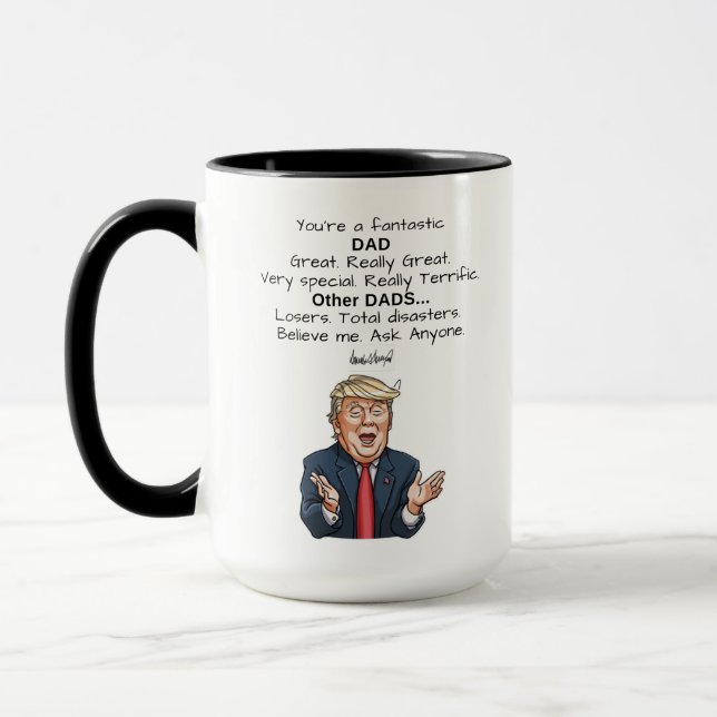 Taza Divertido Día del Padre Trump verdaderamente grand (Izquierda)