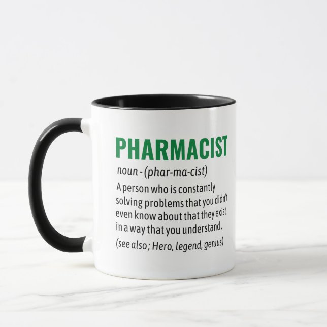 Taza Divertido diccionario de farmacias Definición, far (Izquierda)
