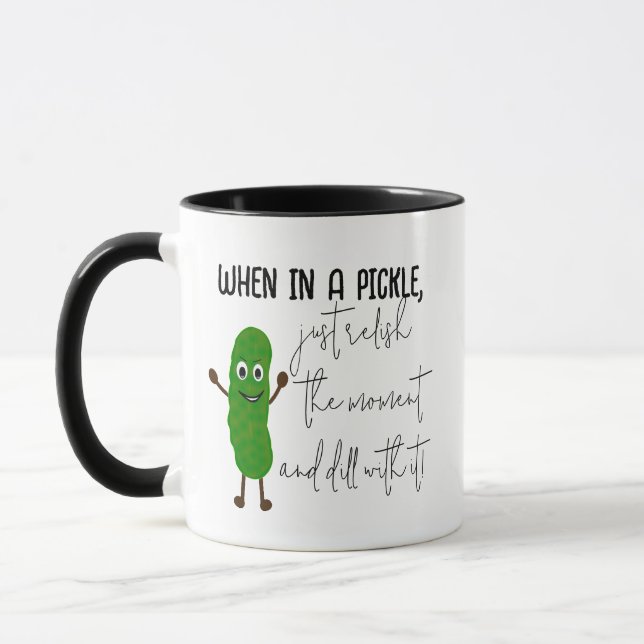 Taza Divertido Dill Cita Palabra Juega Eslogan Inspirad (Izquierda)