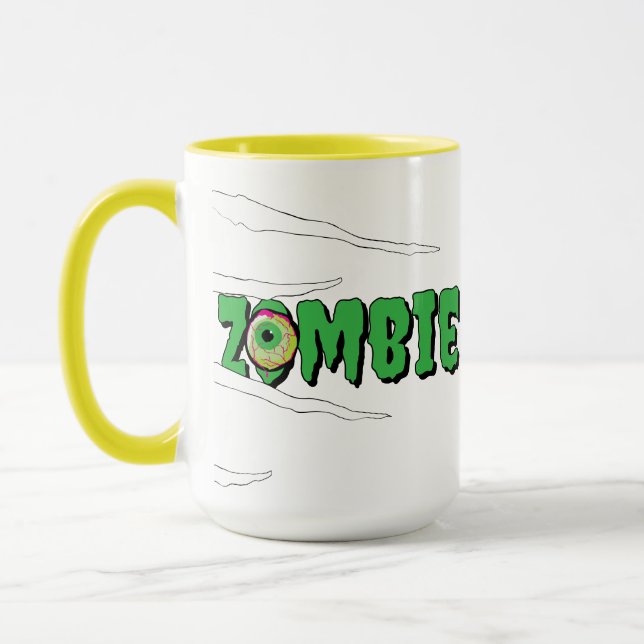 Taza Divertido divertido divertido Rippin' Zombie Hallo (Izquierda)