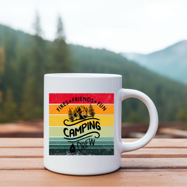 Taza Divertido eslogan de la tripulación de camping ami (Subido por el creador)