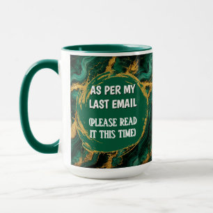 Taza Divertido Esmeralda Malaquita Como En Mi Último Co