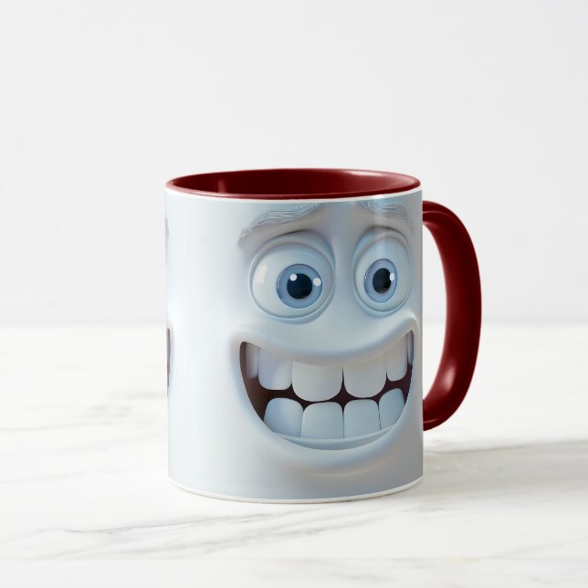 Taza Divertido Face Expression Ceramic Coffee Mug ☕ (Anverso derecho)