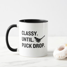 Taza Divertido fanático del hockey hasta que cae el puc