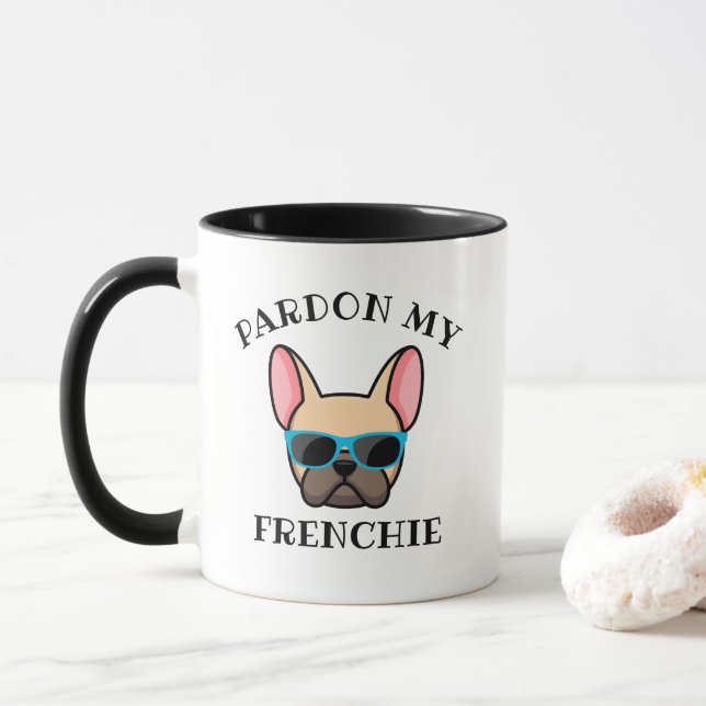 Taza Divertido indulto mi Bulldog francés Frenchie Ligh (Con donut)