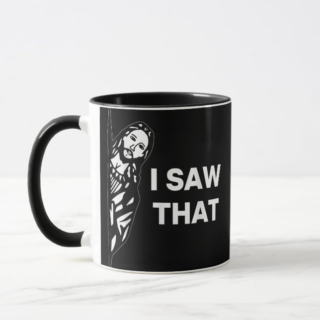 Taza Divertido Jesús Que Vi Eso (Izquierda)