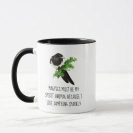 Taza Divertido Magpie Cita Mi Espíritu Animal Coffly