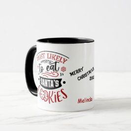 Taza Divertido más probable de comer Navidades de cooki