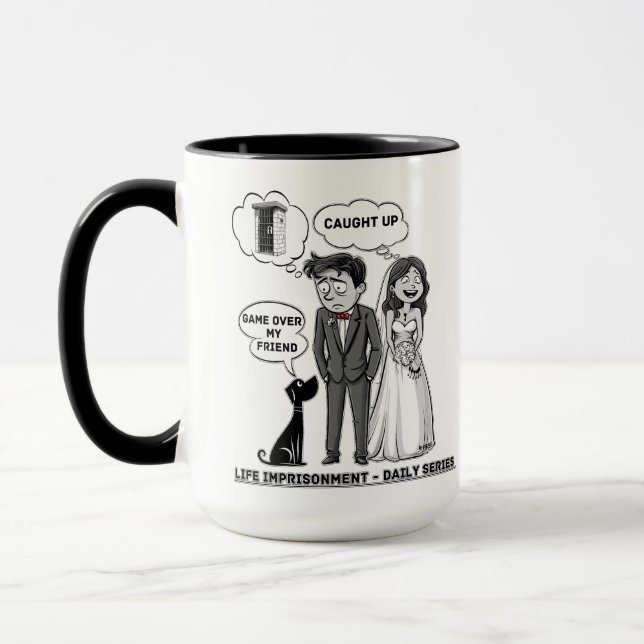 Taza Divertido matrimonio feliz (Izquierda)