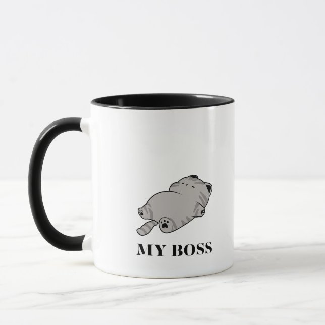 Taza Divertido Mi Gato Jefe (Izquierda)