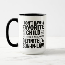 Taza Divertido Mi hijo favorito, definitivamente mi yer