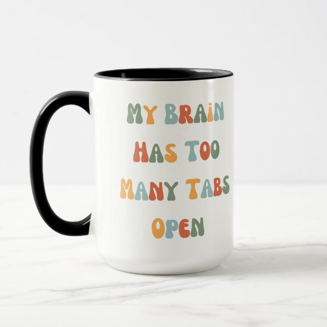 Taza Divertido mug adhd y Neurodivergente. (Izquierda)