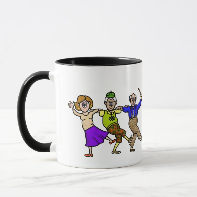 Taza Divertido Mug de los bailarines adultos mayores (Izquierda)