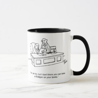 Taza Divertido "Mulligans On Taxes" (Mulligans en impue