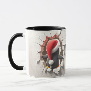 Taza Divertido Navidades pingüinos de dos lados