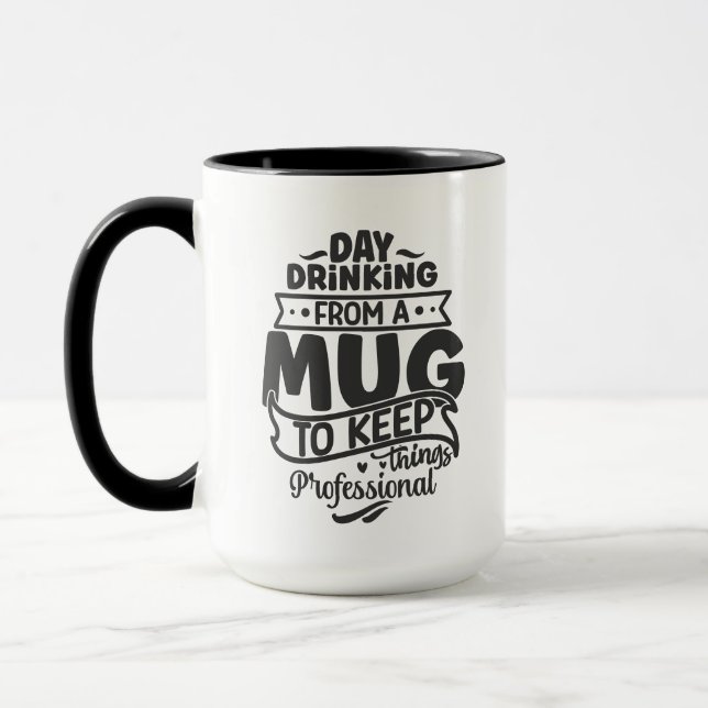 Taza Divertido negocio de beber un día (Izquierda)