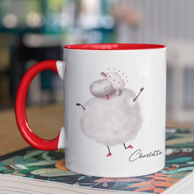 Taza Divertido nombre personalizado del corazón de amor (Subido por el creador)