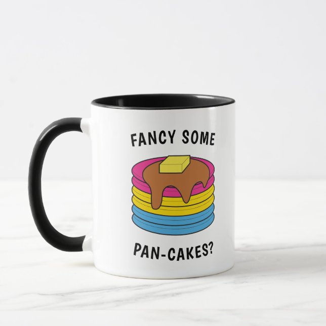 Taza Divertido orgullo LGBTQ Pansexual Fancy Some Pan-C (Izquierda)