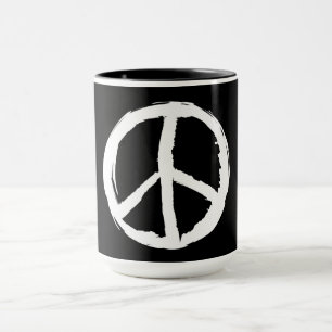Taza divertido PAinterly PEACE SIGN  