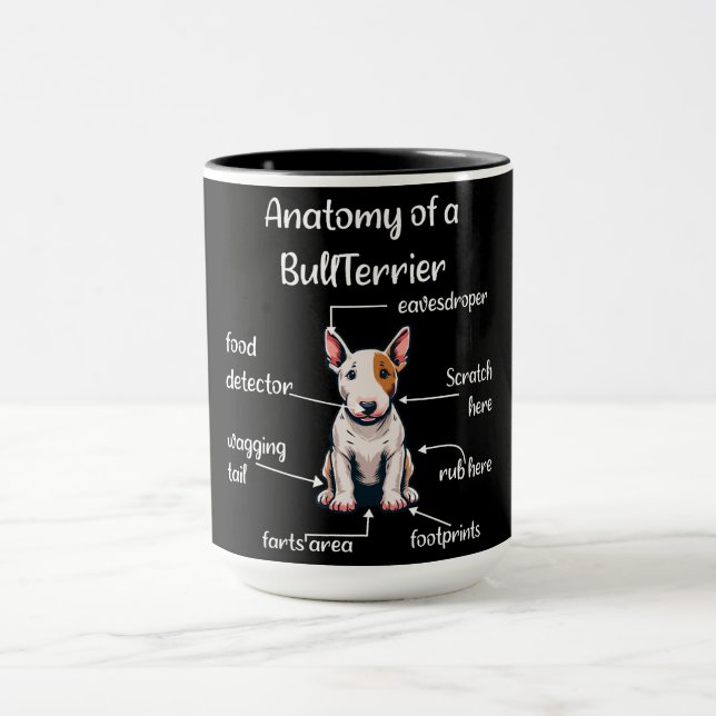 Taza Divertido perro de Bull Terrier (Centro)