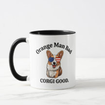 Divertido perro político mamá Anti Trump Corgi Dad
