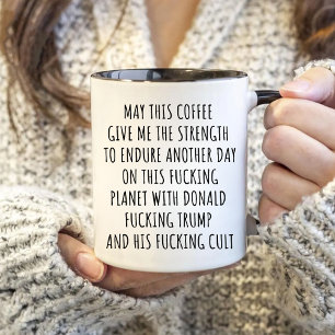 Taza Divertido político contra Trump, demócrata de rega