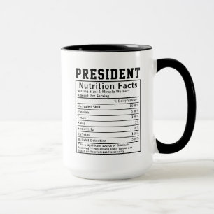 Taza Divertido presidente Nutrición Hechos Personal