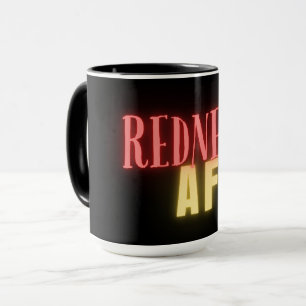 Taza Divertido Redneck AF Neón Personalizado