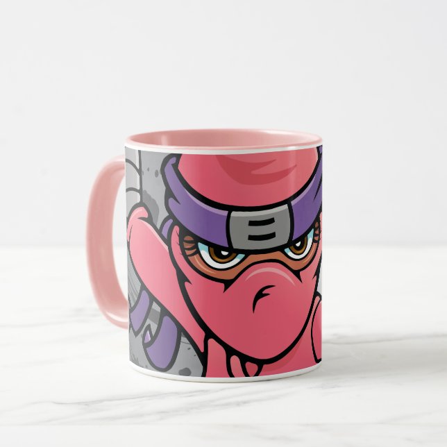 Taza Divertido rosa Ninja (Anverso izquierdo)