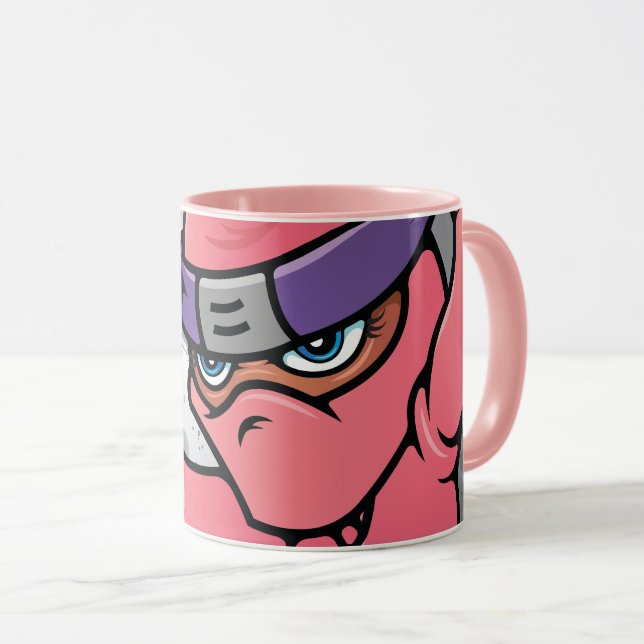 Taza Divertido rosa Ninja (Anverso derecho)