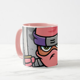 Taza Divertido rosa Ninja