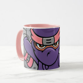 Taza Divertido rosa Ninja