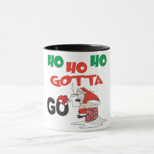 Taza Divertido Santa HO HO HO debe irse