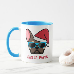 Taza Divertido Santa Patas Francés Marrón Bronceado Nav