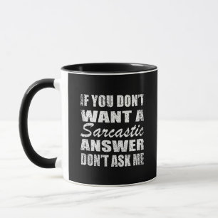 Taza Divertido sarcasmo cita sarcasmo introvertido del