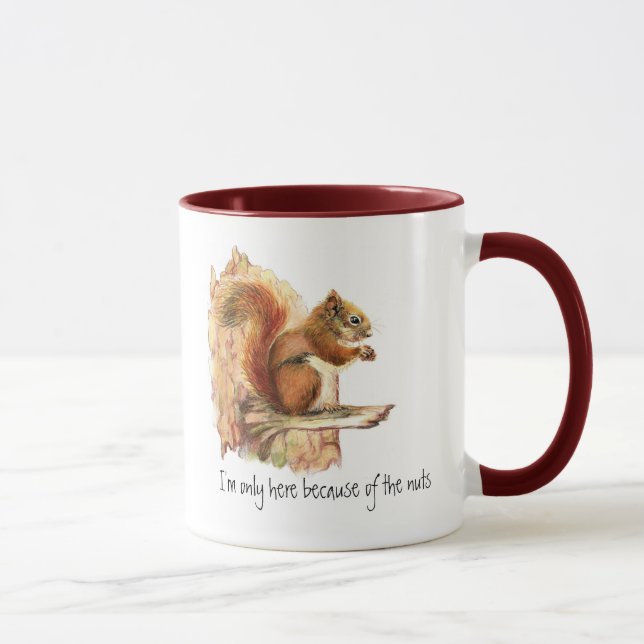 Taza Divertido, sólo estoy aquí por las nueces, ardilla (Derecha)