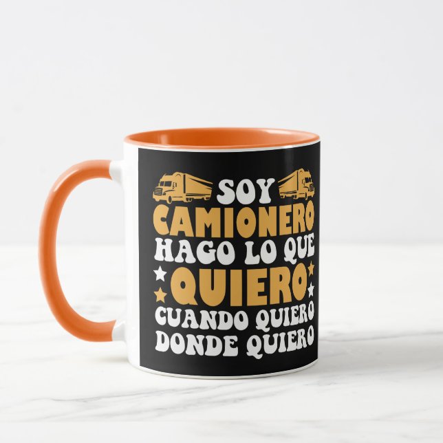 Taza Divertido soy camionero hago lo que quiero (Izquierda)