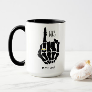 Taza Divertido Sr. Y Sra. Mug, Bride Skeleton Hand, Eng