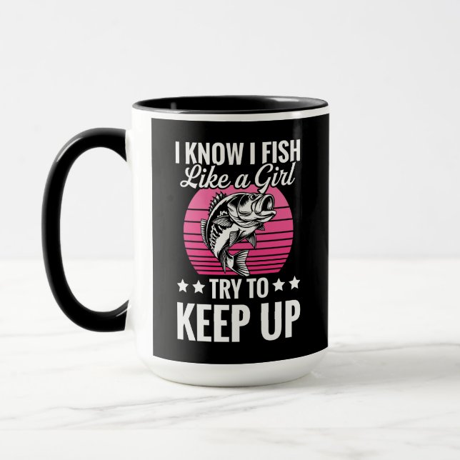 Taza Divertido tema de pesca (Izquierda)