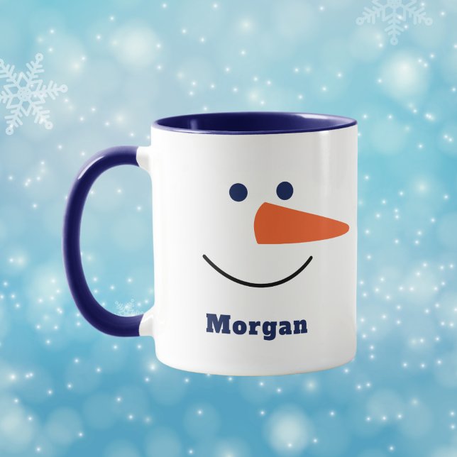 Taza Divertido Único De Moda Feliz Cara De Snowman (Subido por el creador)