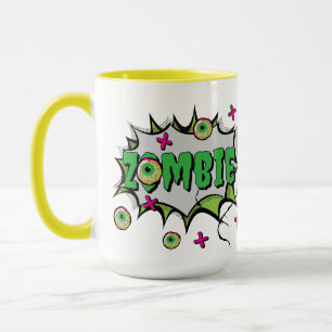 Taza Divertido Zombie Pop Art