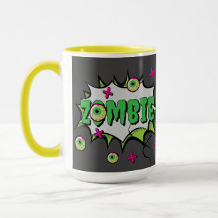 Taza Divertido Zombie Pop Art