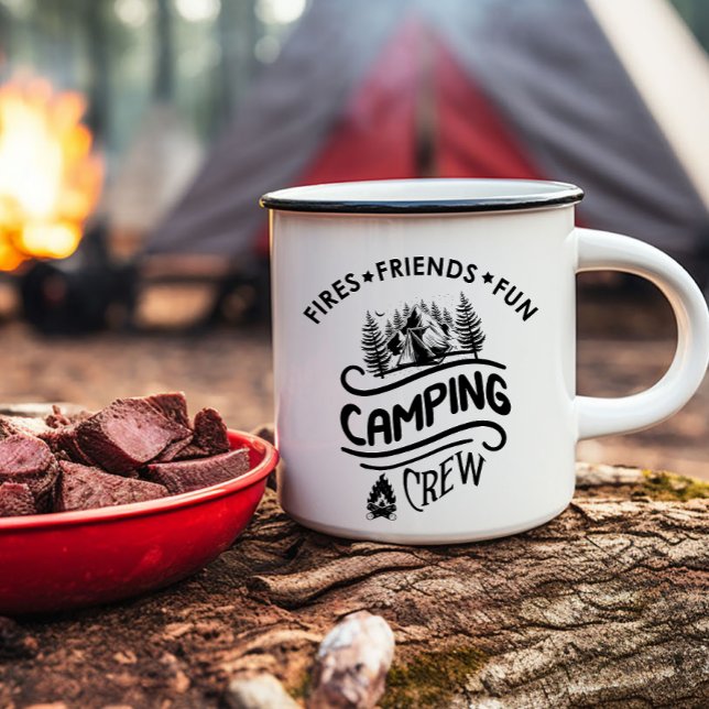 Taza Divertidos amigos de camping eslogan del equipo (Subido por el creador)