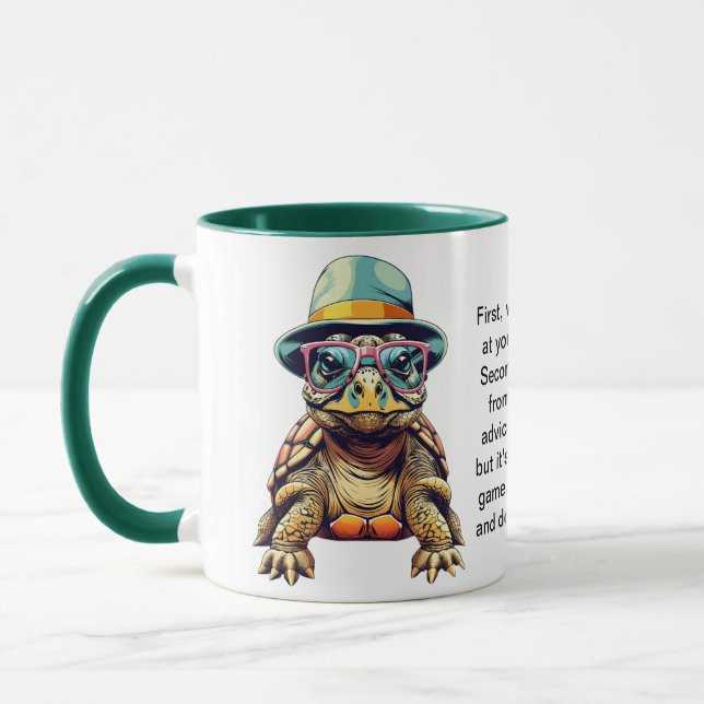 Taza Divertidos consejos de una tortuga (Izquierda)