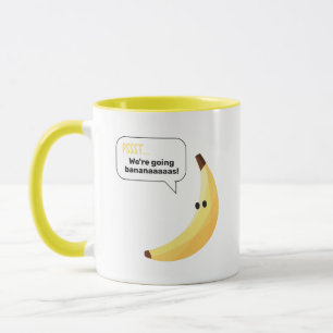 Taza Divertidos Favoritos de Fiesta de Plátano Retro Ed