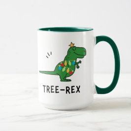 Taza Divertidos Navidades de Tree-Rex