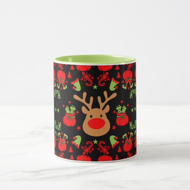 Taza Divertidos Navidades Elf envueltos (Centro)