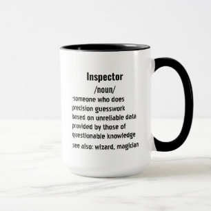 Taza divertidos regalos de definición de inspector para