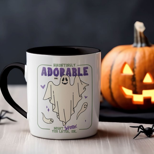 Taza Divertiginosos y divertidos dichos de Fantasma de  (Hauntingly Adorable Funny Halloween Sayings Mug)